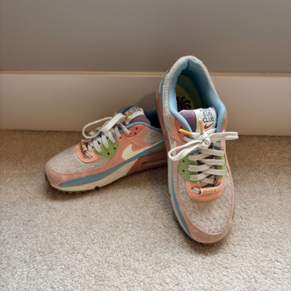 Nike Air Max 90 Sun Club Pastel Sneakers Women’s 10 Coconut Milk Y2K Spring